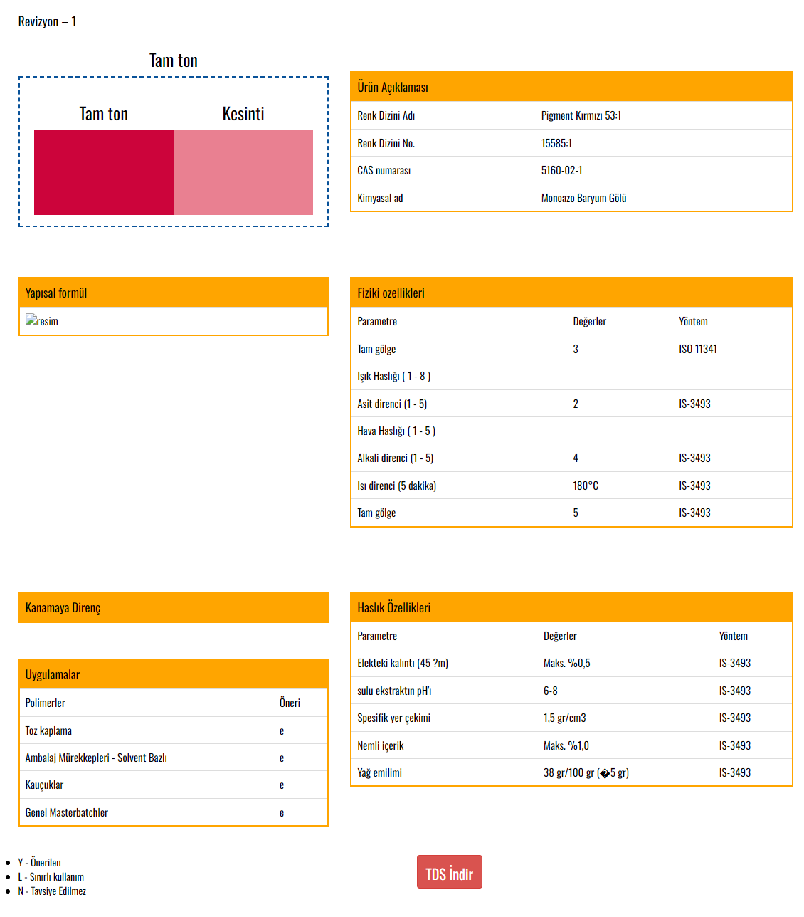 VOXCO PIGMENT KIRMIZI 53:1 SC 507